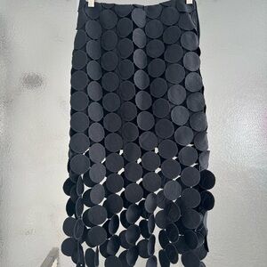 Commense Black Asymmetrical Circle Skirt